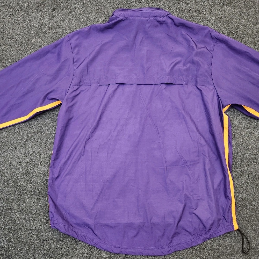Vintage Nike LSU Tigers Jacket Mens XXL Purple Windbreaker NCAA Packable Hood - Picture 2 of 9